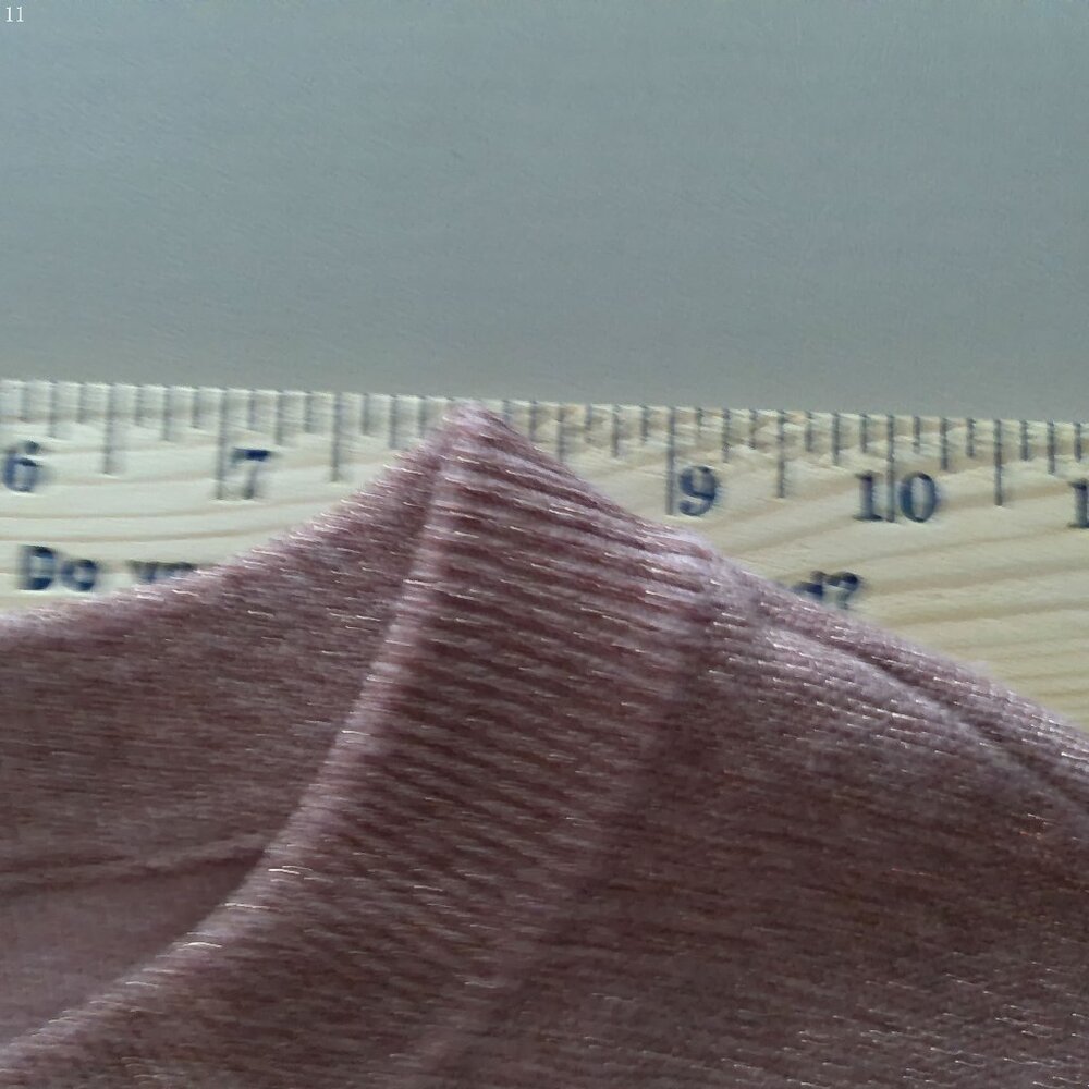 H&M Crew Neck Long Puffy Sleeve Shimmer Knit Pink Sweater L - Picture 8 of 10